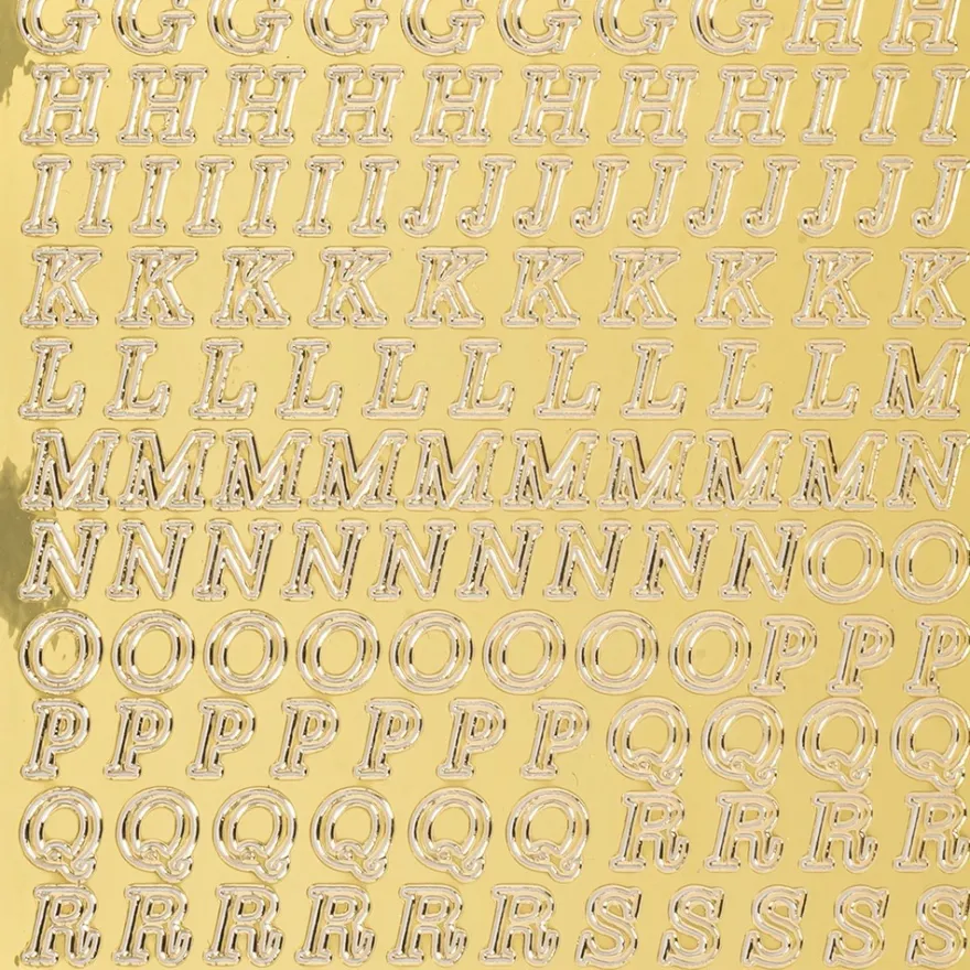 Sticker Alphabet 7, Spiegelfolie, gold