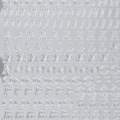 Sticker Alphabet 7, Spiegelfolie, silber