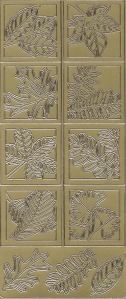 Sticker, Blatt-Rahmen, gold