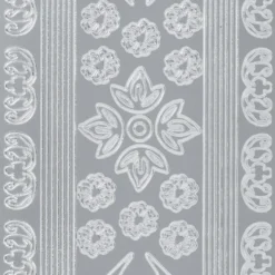 Sticker, Blumen-Ornamente & Linien, Perlmuttfolie, silber
