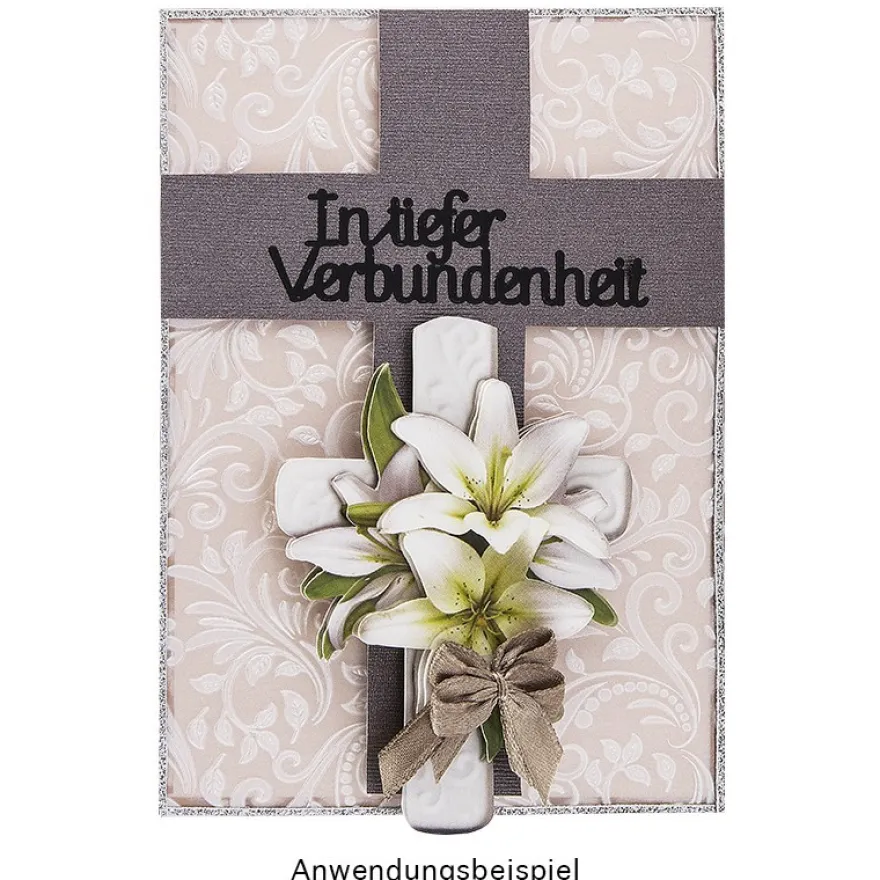 Stickerbogen "Handlettering Art", Kondolenz, schwarz, schwarz/silber, 20cm x 23cm, 4 Bogen