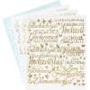 Stickerbogen "Handlettering Art", Hochzeit, gold, silber, weiß, 20cm x 23cm, 4 Bogen