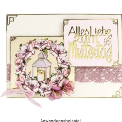 Stickerbogen "Handlettering Art", Anlässe, gold, silber, weiß, 20cm x 23cm, 4 Bogen