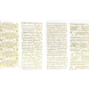 Stickerbogen, Neujahr, Spiegelfolie, gold, 4 Stück