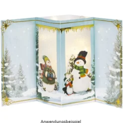 Stickerbogen, Schneemänner, 10x30cm, 10 Stück