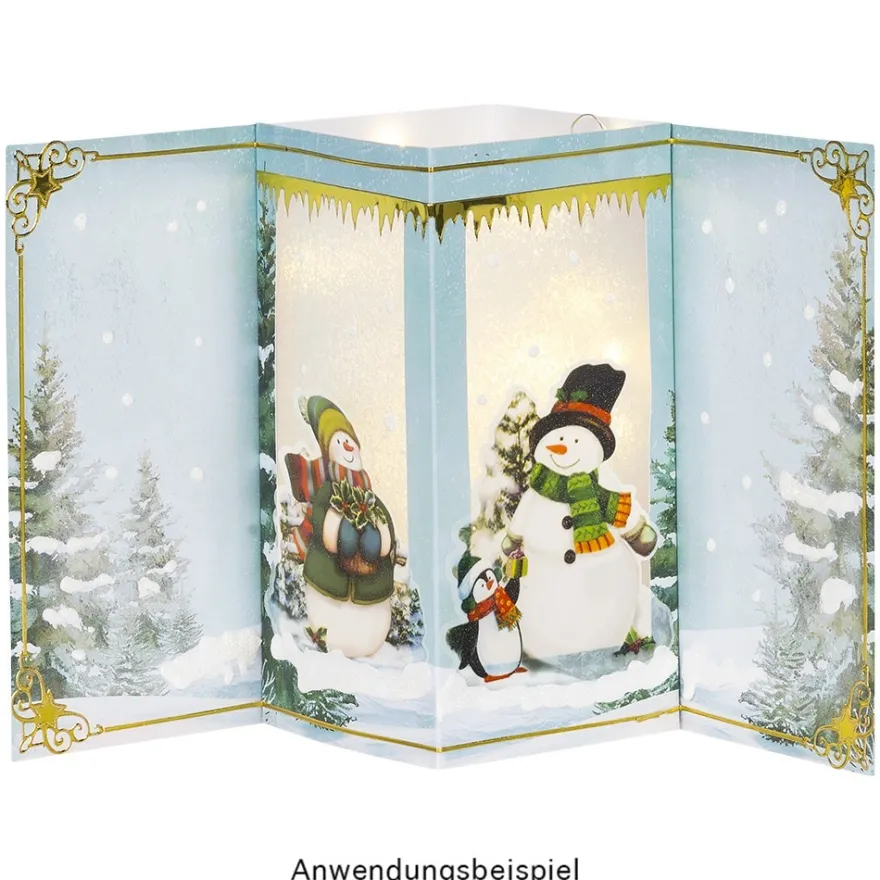 Stickerbogen, Schneemänner, 10x30cm, 10 Stück