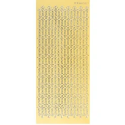 Sticker, Bordüre, Kreuze, Spiegelfolie gold
