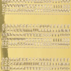 Sticker Buchstaben & Zahlen, Spiegelfolie, gold