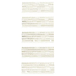Sticker Buchstaben & Zahlen, Spiegelfolie, gold