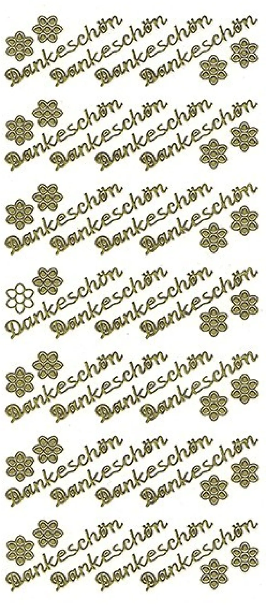 Sticker, Dankeschön, gold