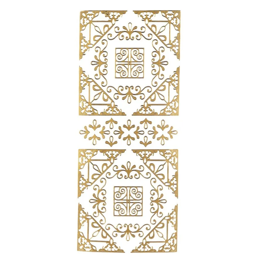 Sticker, Ecken, Ornamente, gold