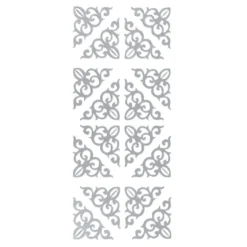 Sticker, Ecken 2, Perlmuttfolie, silber