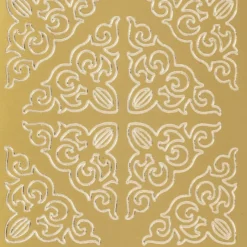 Sticker, Ecken 2, Perlmuttfolie, gold