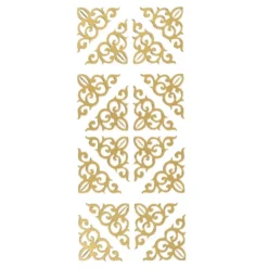 Sticker, Ecken 2, Perlmuttfolie, gold