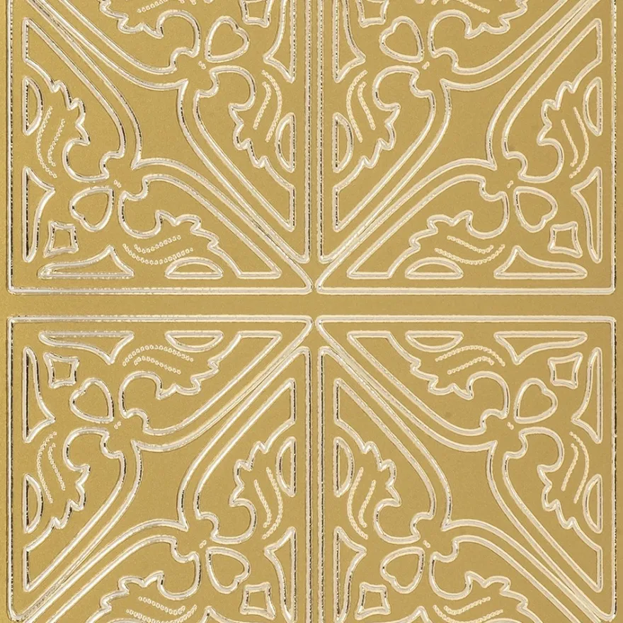 Sticker, Ecken 4, Perlmuttfolie, gold