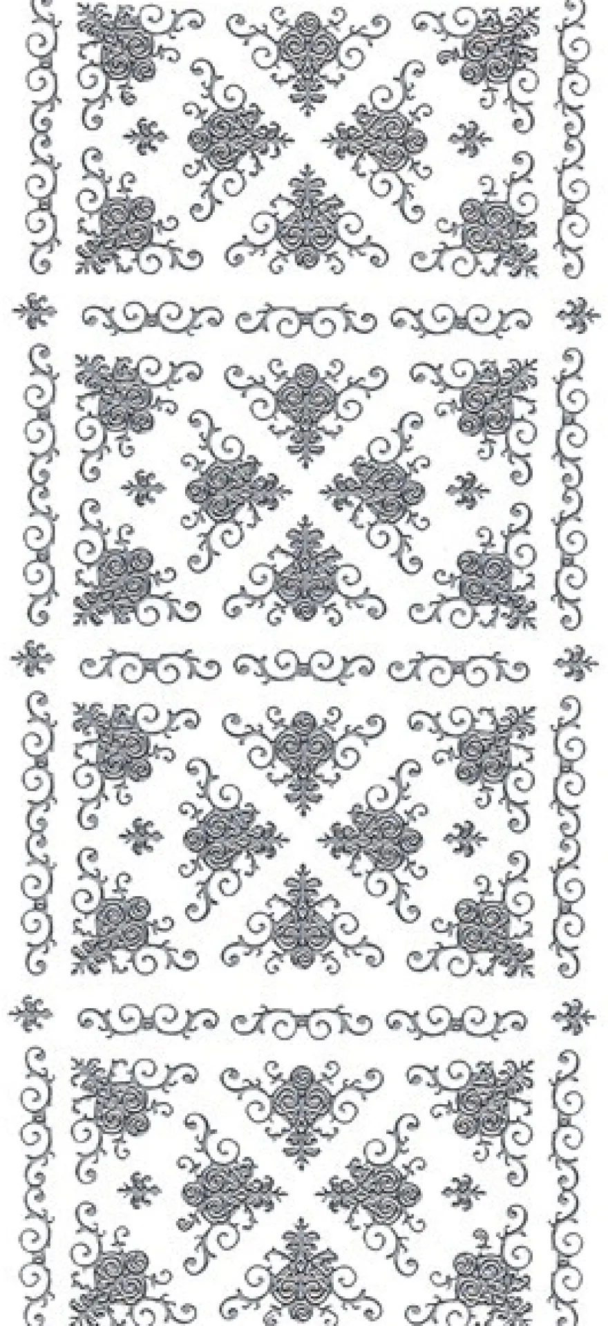 Sticker, edle Eck-Ornamente, silber