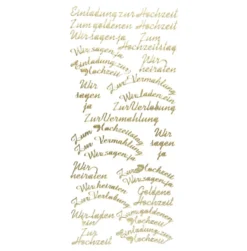Sticker "Einladung zur Hochzeit", gold