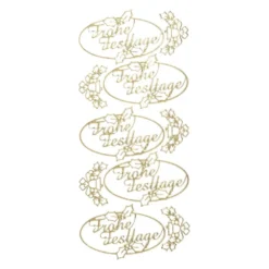 Sticker, Frohe Festtage, gold
