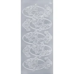 Sticker, Frohe Festtage, silber