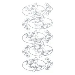Sticker, Frohe Festtage, silber