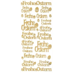 Sticker Frohe Ostern, gold