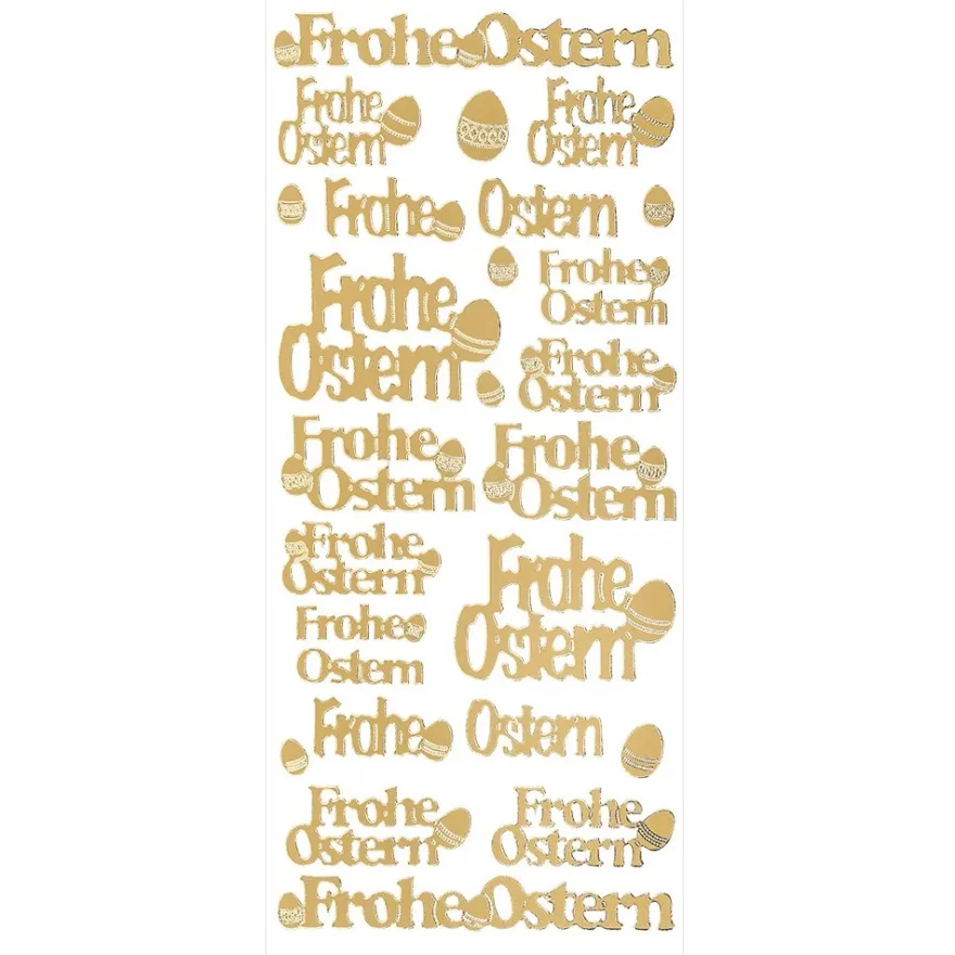 Sticker Frohe Ostern, gold