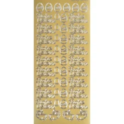 Sticker Frohe Ostern, Perlmuttfolie, gold