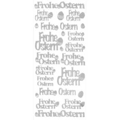 Sticker Frohe Ostern, silber
