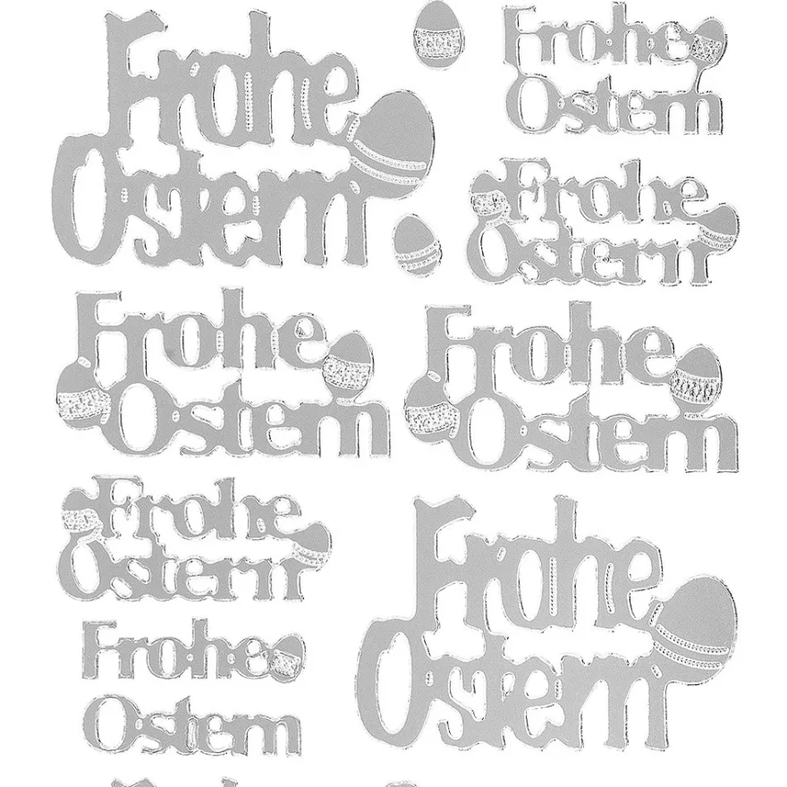 Sticker Frohe Ostern, silber
