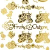 Sticker, Frohe Ostern, Spiegelfolie, gold
