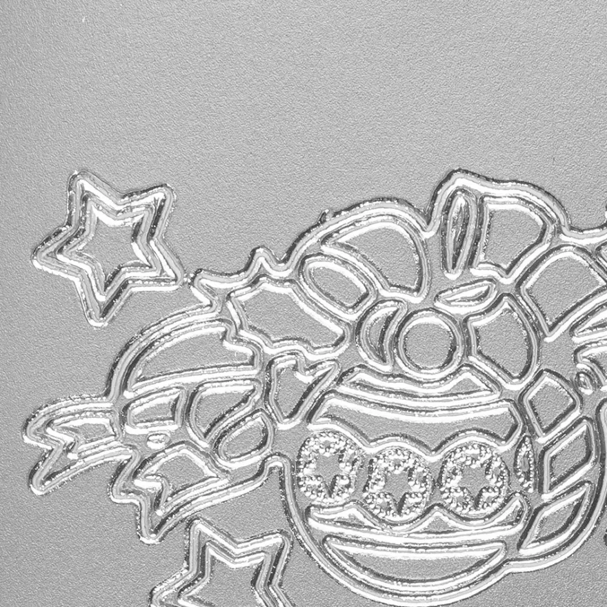 Sticker, Frohes Fest, silber
