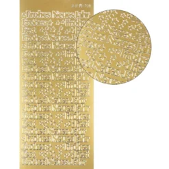 Sticker, Frohes Neues Jahr, gold