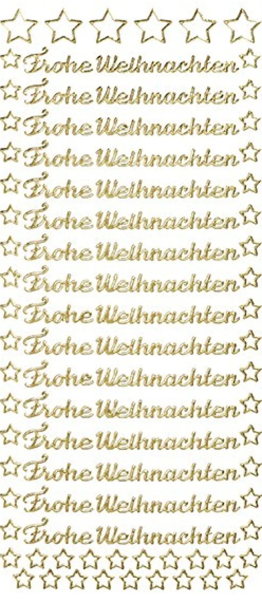 Sticker, Frohe Weihnachten, gold