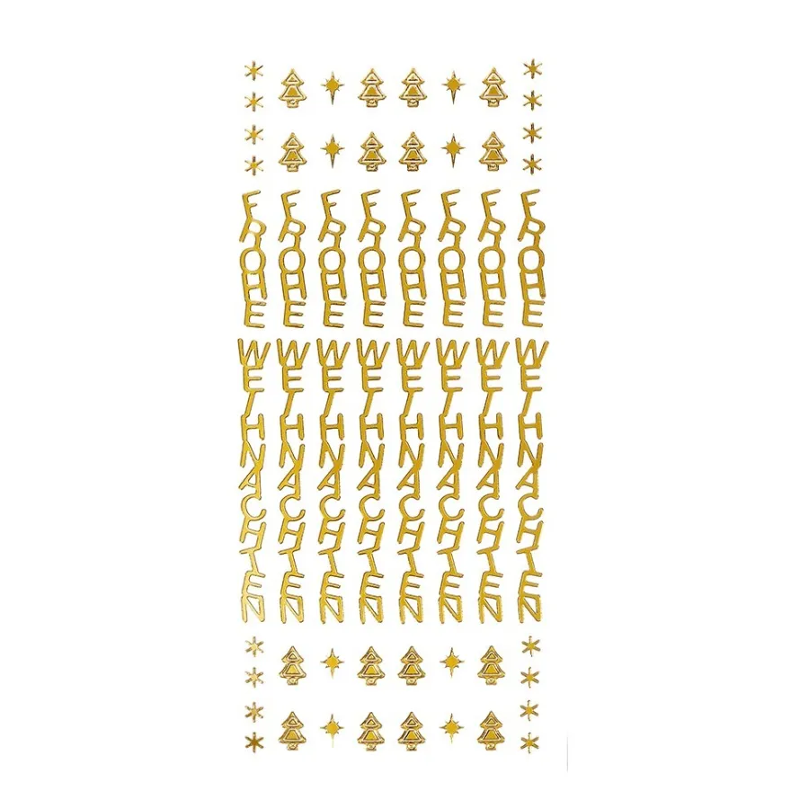 Sticker Frohe Weihnachten, gold