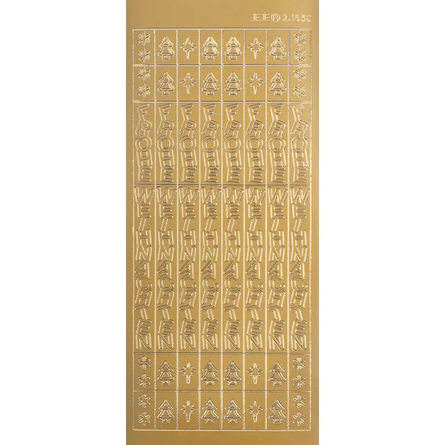 Sticker Frohe Weihnachten, gold