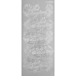 Sticker, Frohe Weihnachten, silber