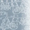 Sticker, Geburt/Wäscheleine, Spiegelfolie, hellblau