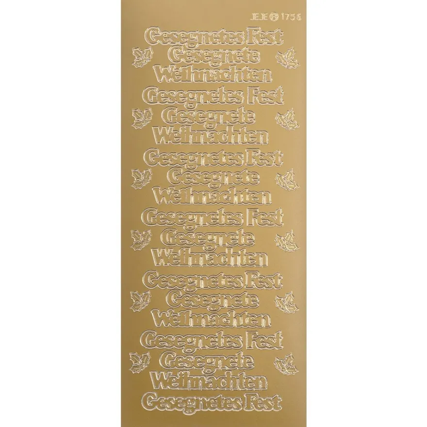 Sticker "Gesegnete Weihnachten", gold