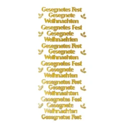 Sticker "Gesegnete Weihnachten", gold
