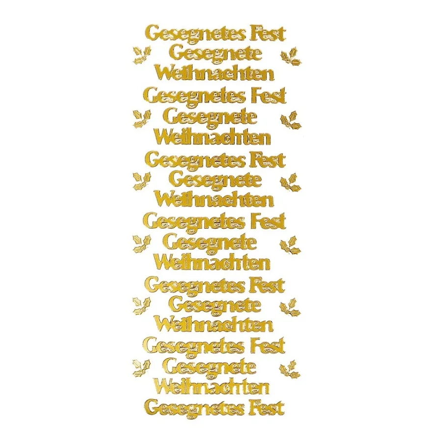 Sticker "Gesegnete Weihnachten", gold