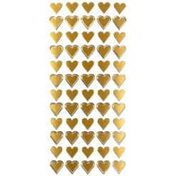 Sticker, Herzen, gold
