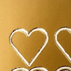 Sticker, Herzen, gold