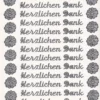 Sticker, Herzlichen Dank, silber
