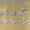 Sticker, Herzlichen Glückwunsch, Perlmuttfolie, gold