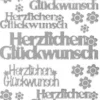 Sticker, Herzlichen Glückwunsch, silber