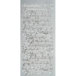 Sticker, Herzlichen Glückwunsch, Perlmuttfolie, silber