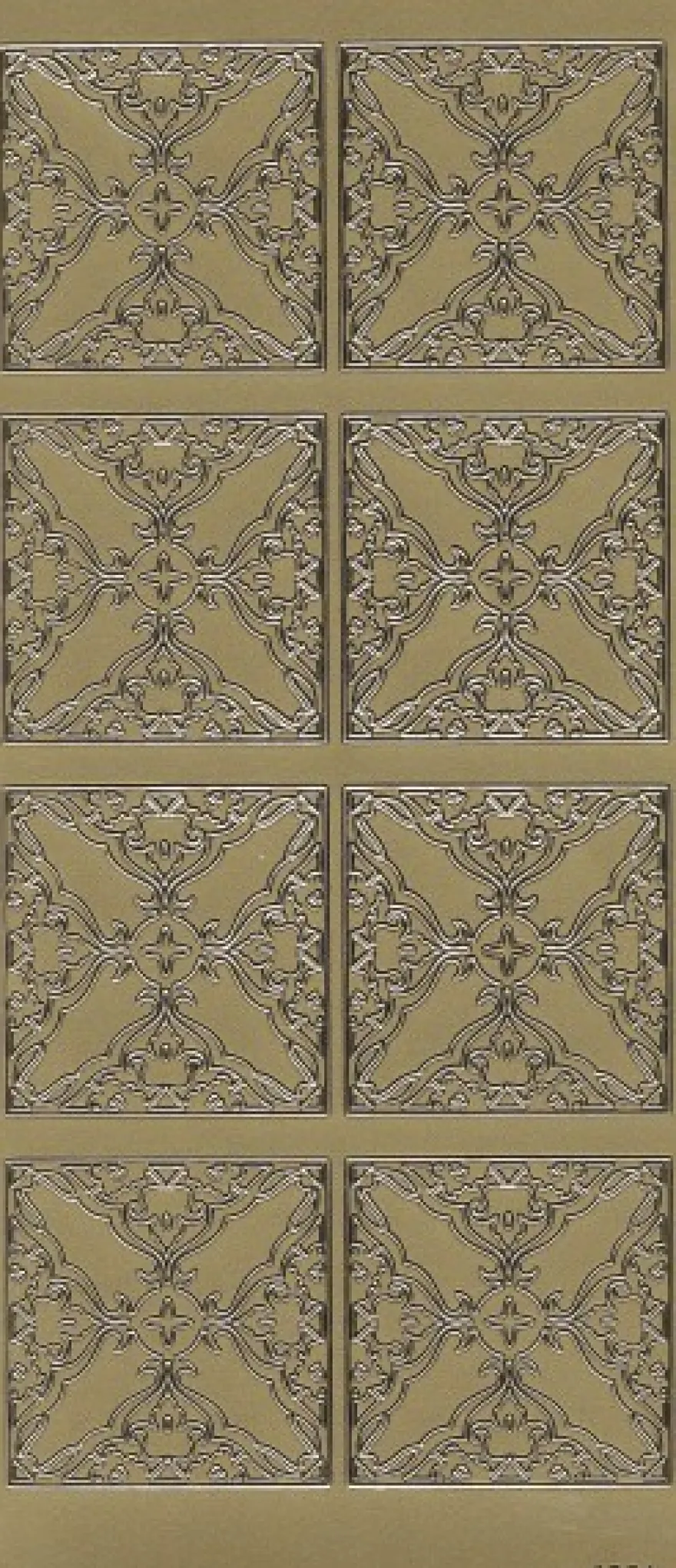 Sticker, Hintergrundornamentik Schnörkel 1 klein, gold