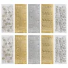 Sticker, Hochzeit 1, Perlmutt- und Lackfolie, 5 verschiedene Designs, 10 Bogen