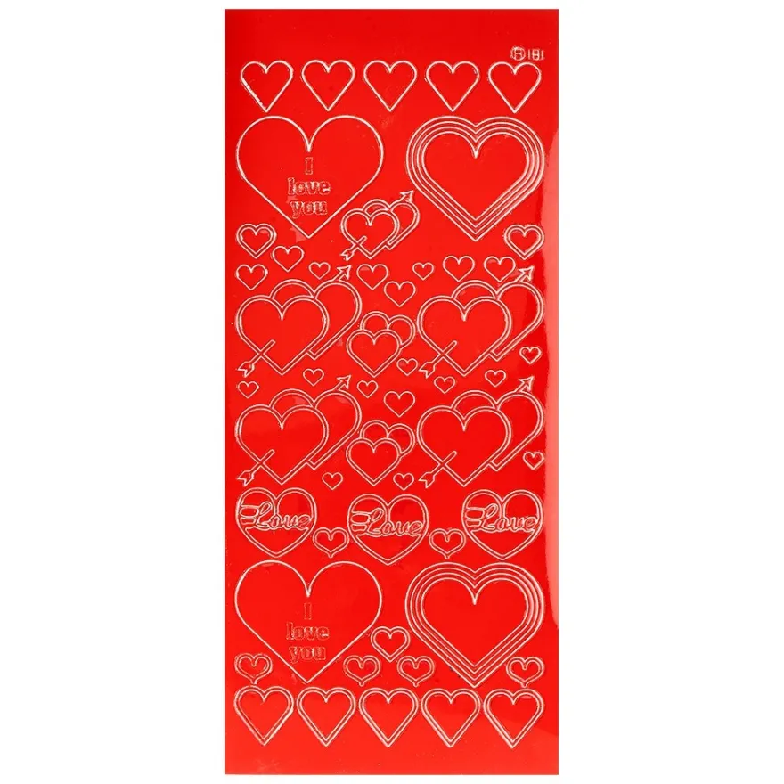 Sticker, I love you/Herzen, rot