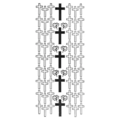 Sticker, Kreuze 2, Lackfolie, schwarz